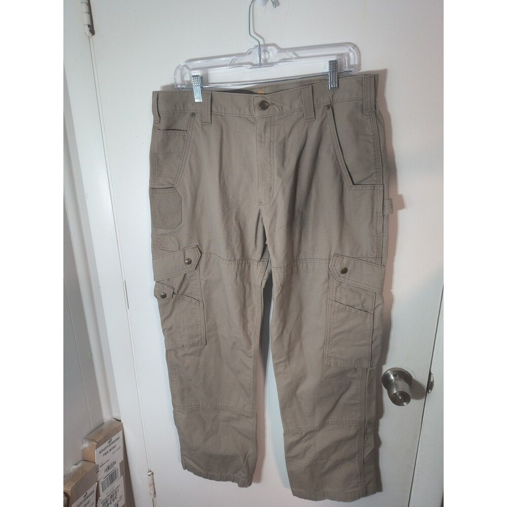 Carhartt B342 DES Canvas Ripstop Cargo Pants 35x30 Desert Tan Relaxed Fit...